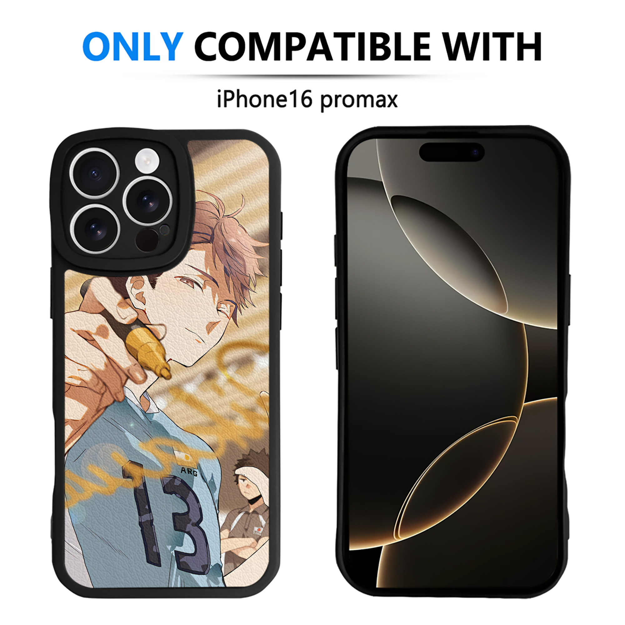 （画像用） ハイキュー!! Haikyu!! 【iPhone 16シリーズ対応】シリコンスマホケース（レザー調） 材質：シリコン